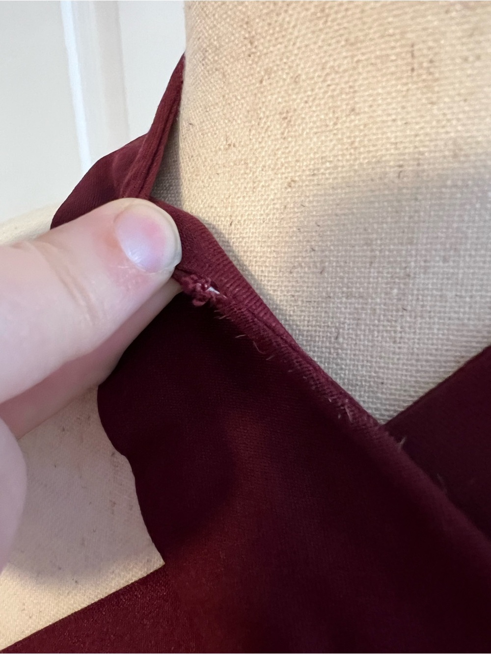 Unique Vintage Burgundy Criss Cross Halter Rita Flare Dress - Picture 4 of 9